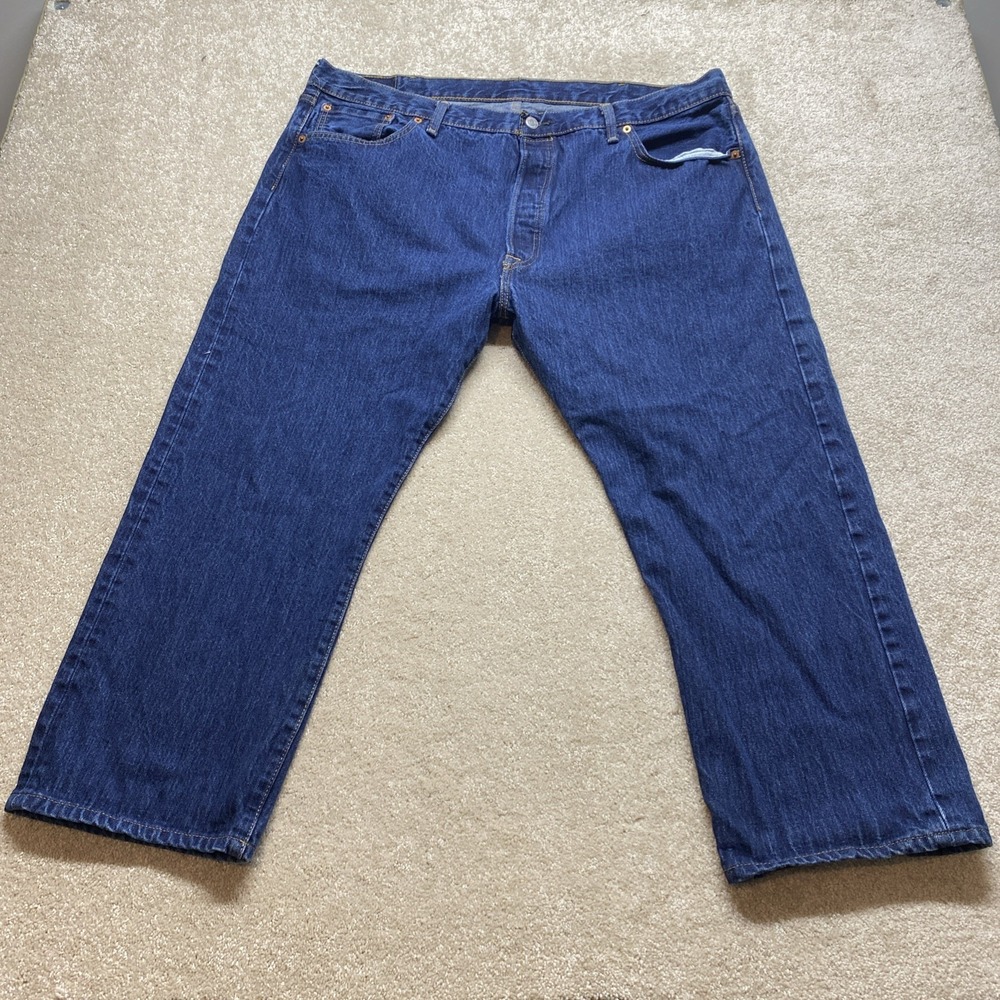 Levi's 501 Jeans Mens 42x30 Blue Original Fit Straight Leg Button Fly Denim